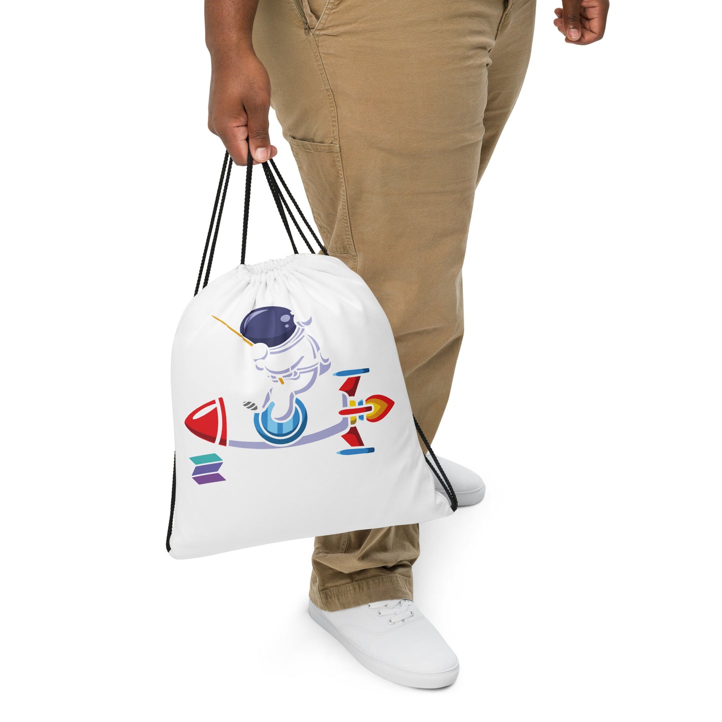 Spaceman Drawstring Bag