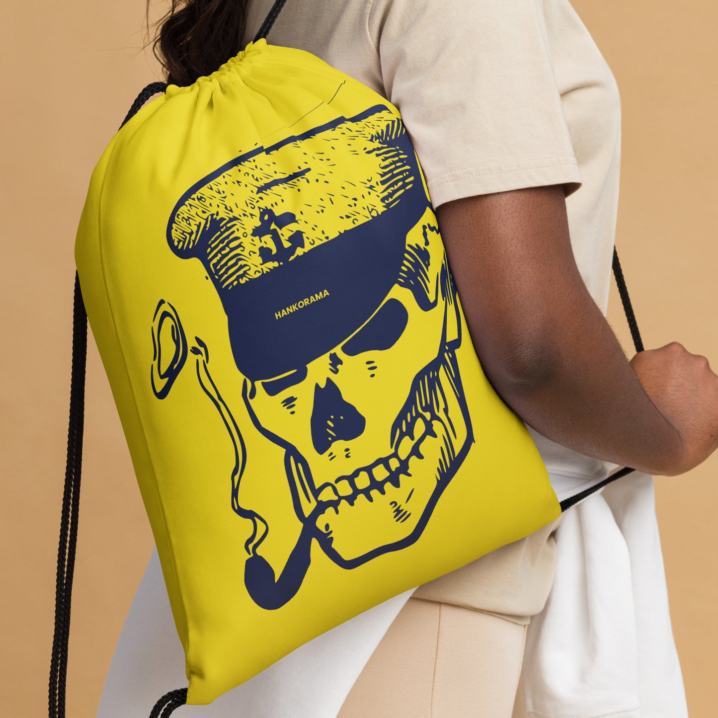 Skull Captain Drawstring Bag