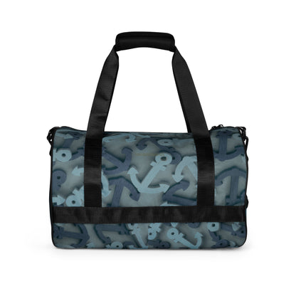 Silver Anchors Gym Bag