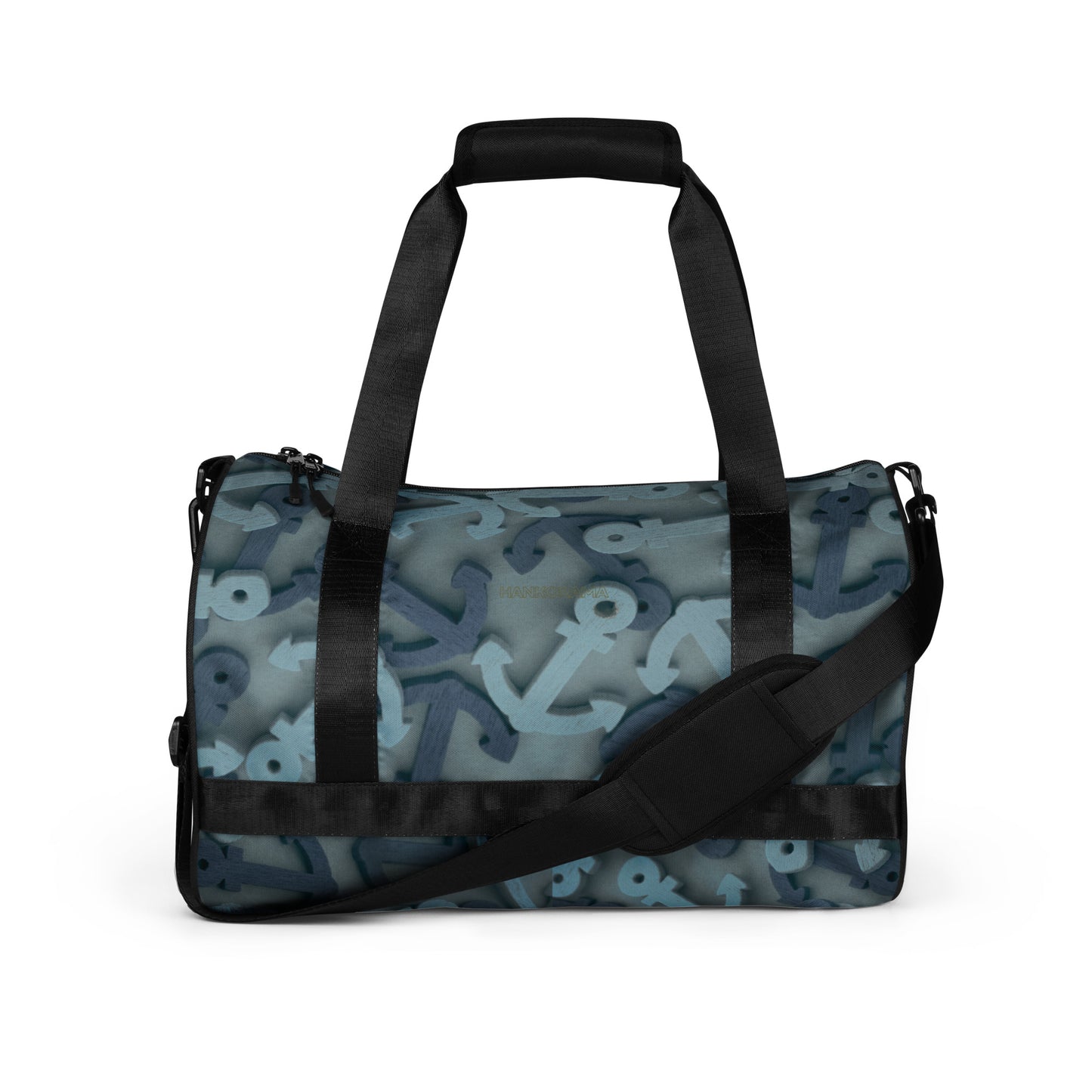 Silver Anchors Gym Bag