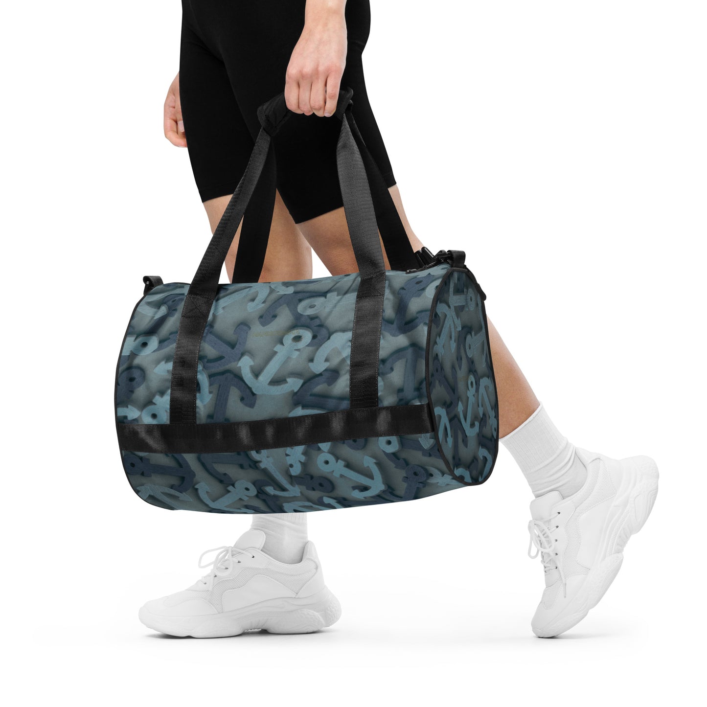 Silver Anchors Gym Bag