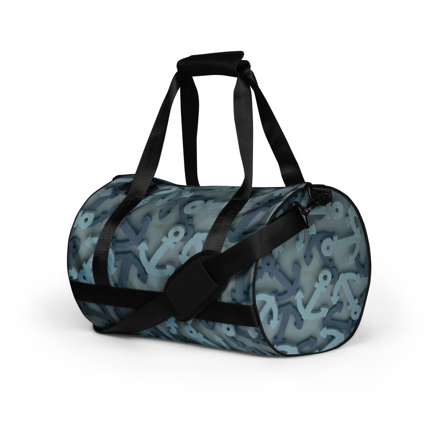 Silver Anchors Gym Bag