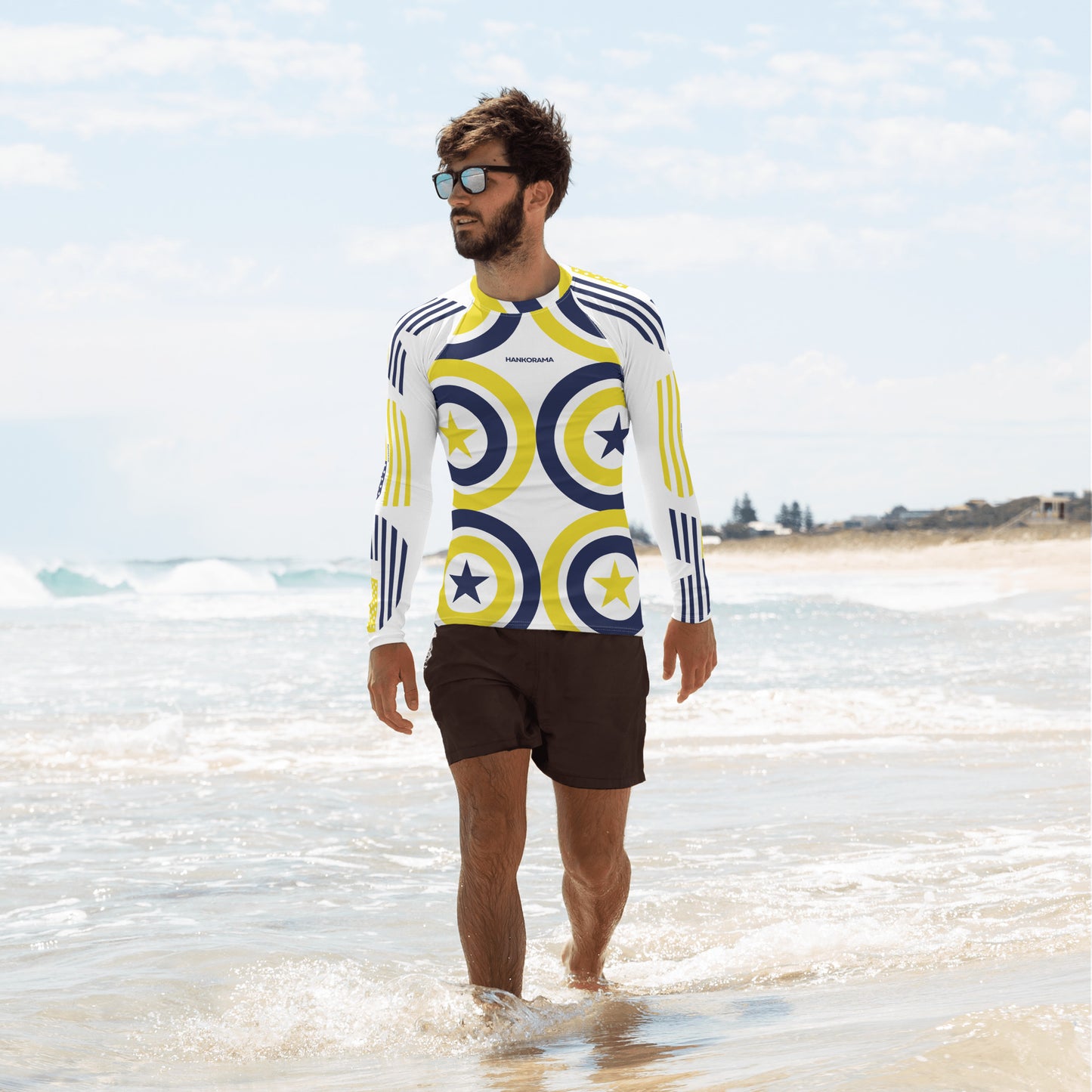 Starry Bullseye Men's Rash Guard