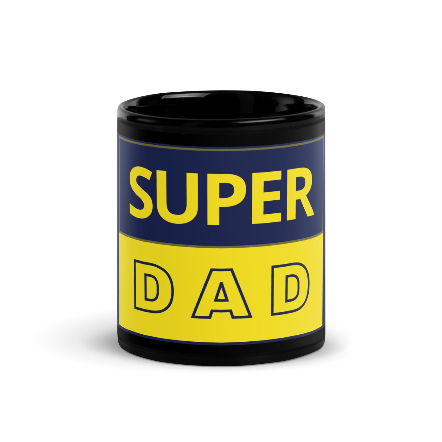 Super Dad Black Glossy Mug