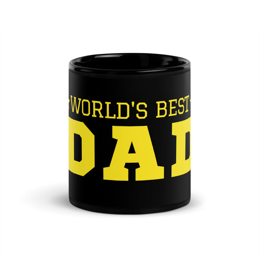 World's Best Dad Black Glossy Mug