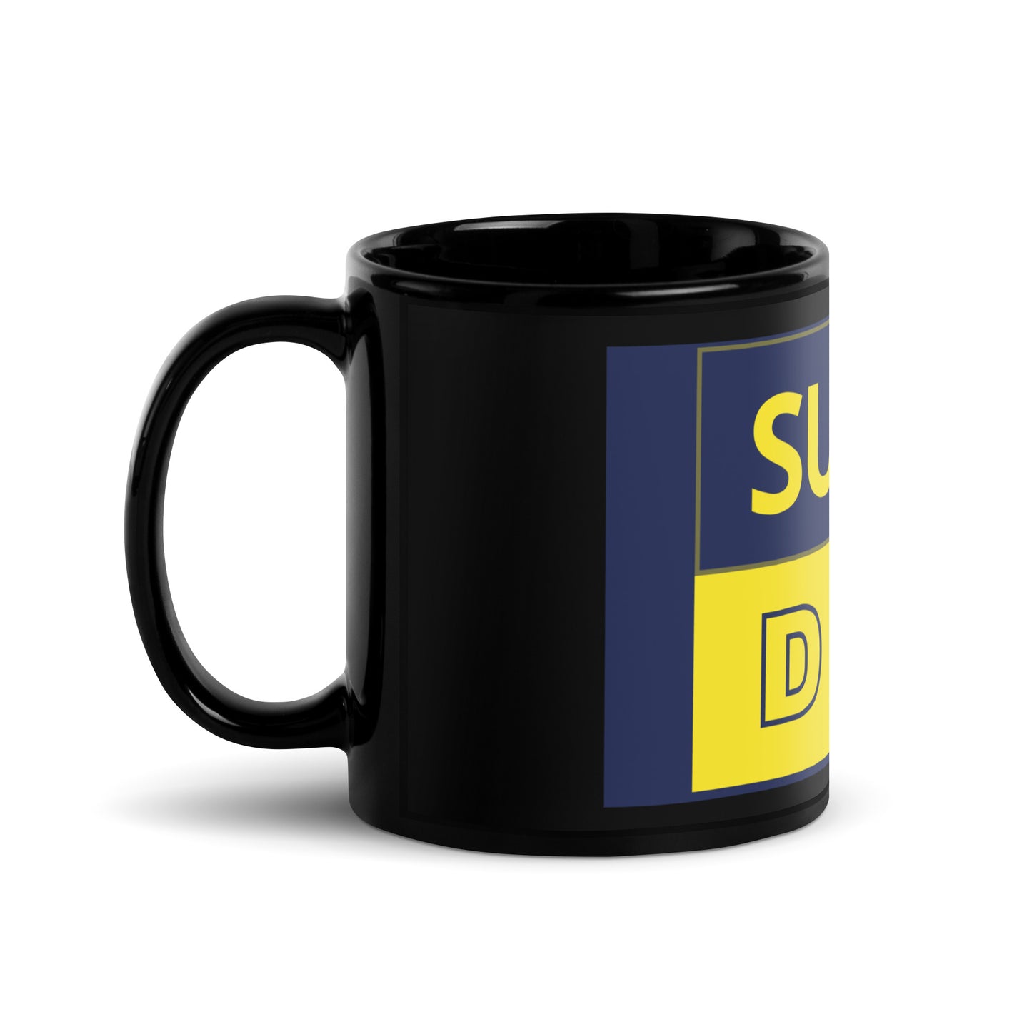 Super Dad Black Glossy Mug