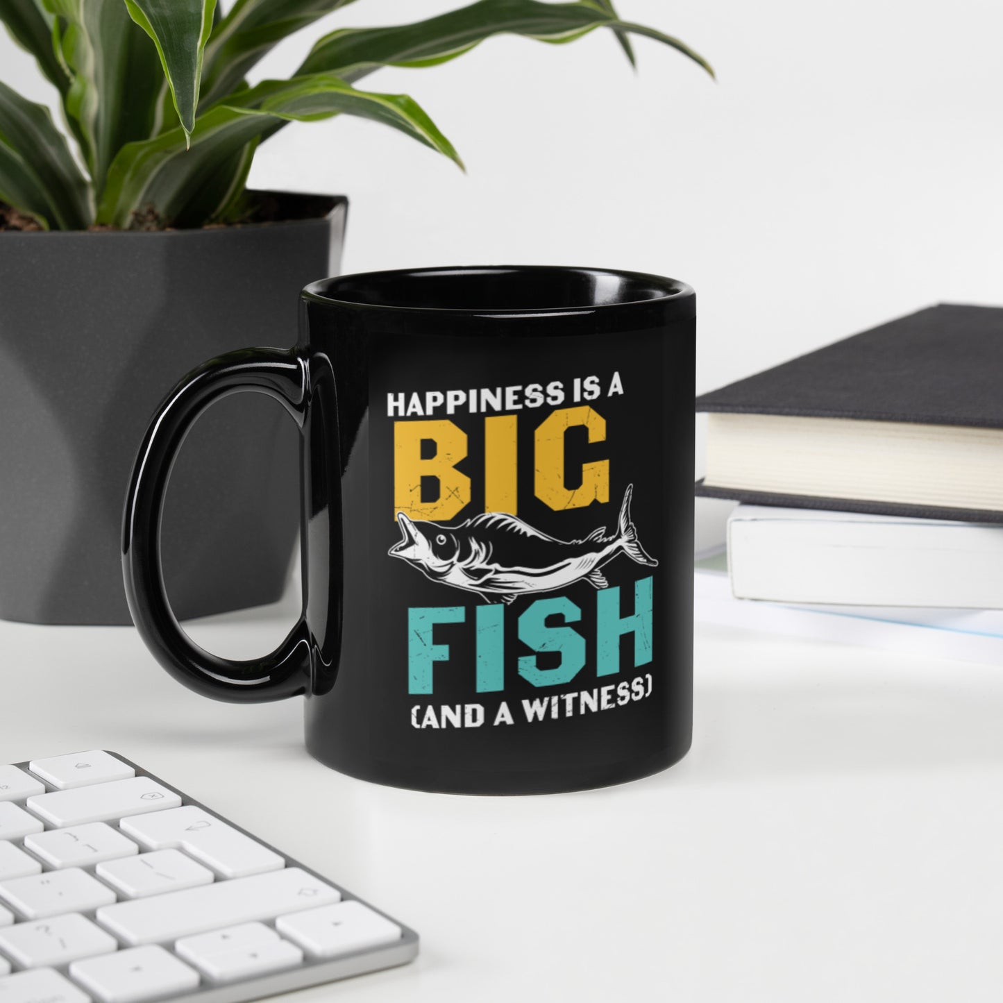 Big Fish Black Glossy Mug