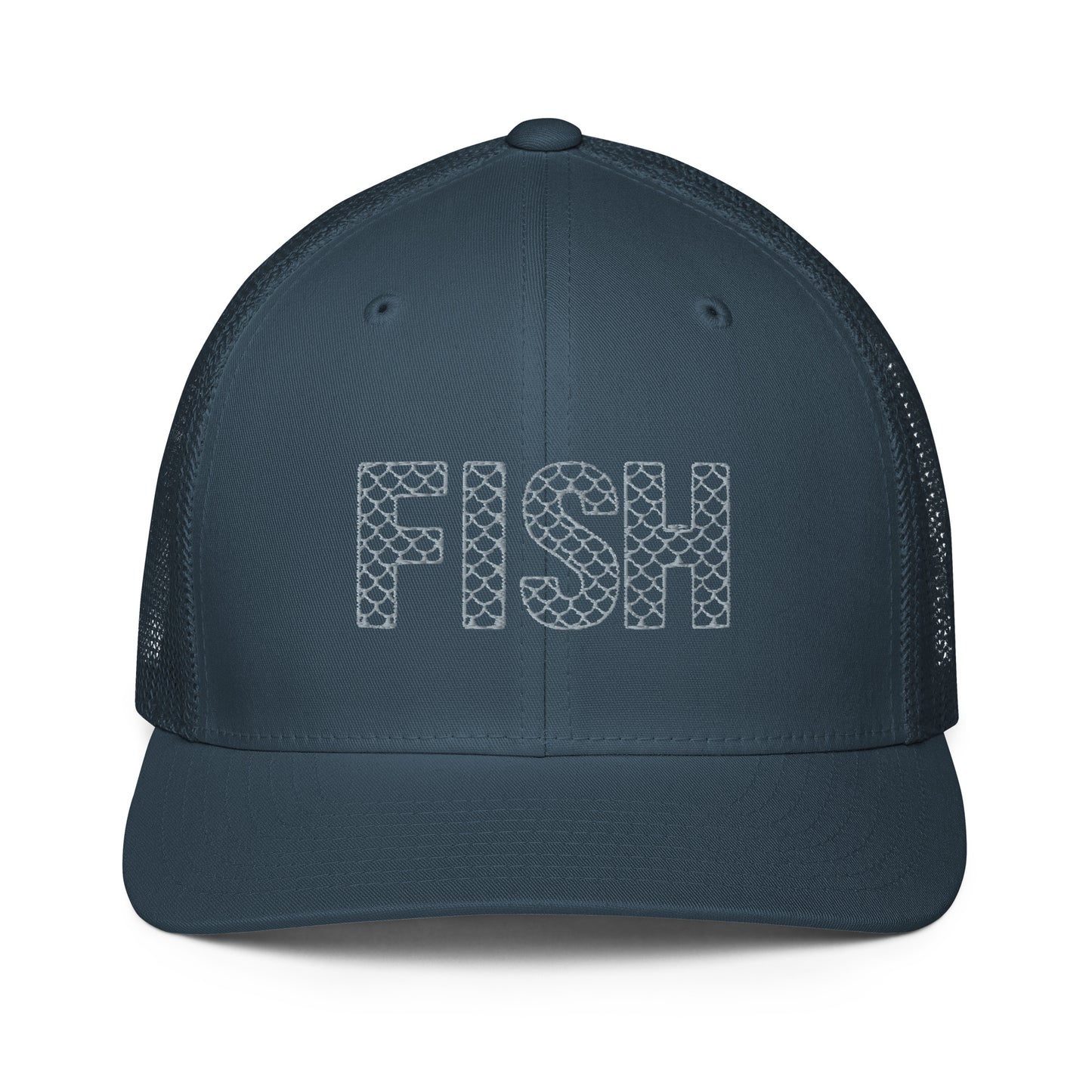 Fish Closed-back Embroidered trucker cap