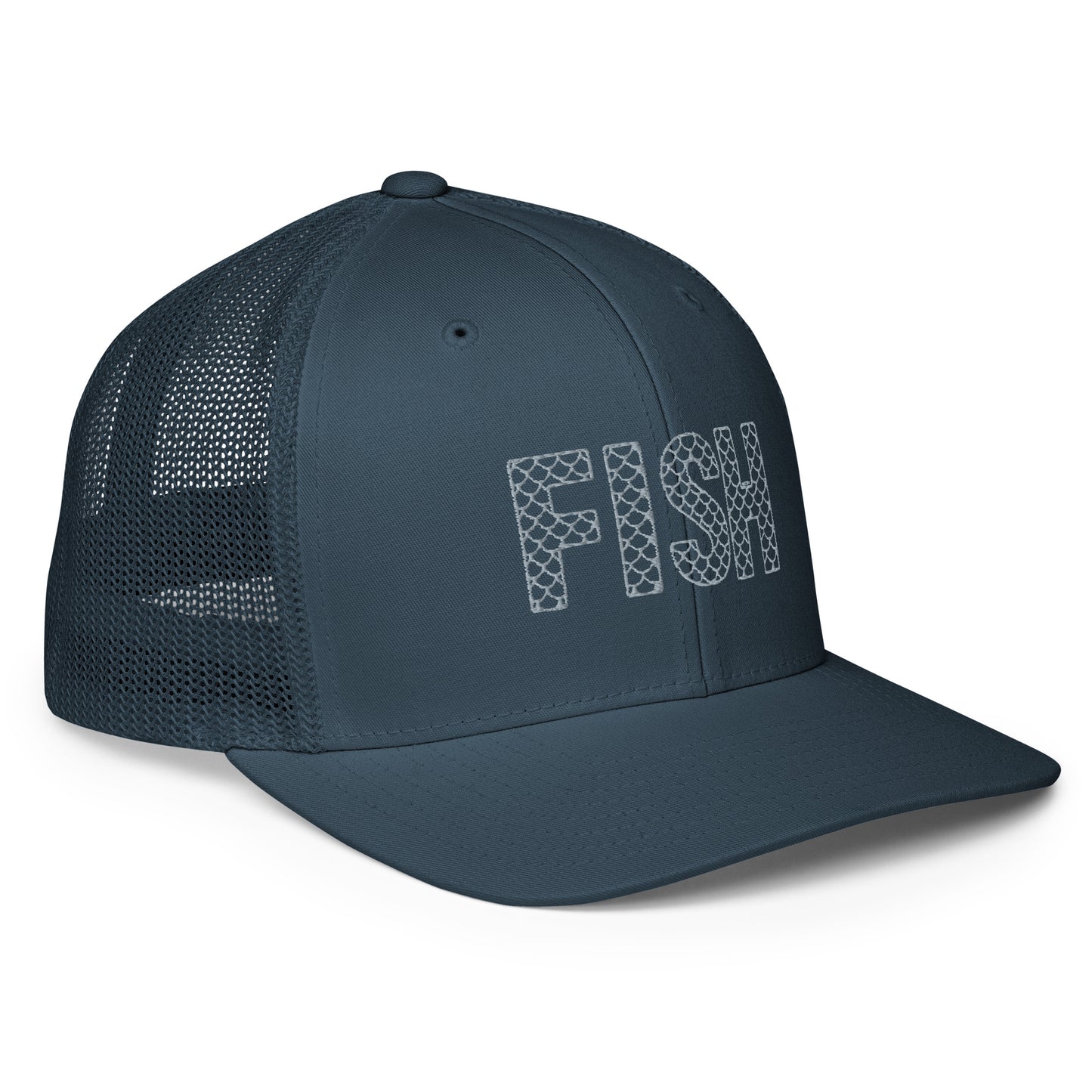 Fish Closed-back Embroidered trucker cap