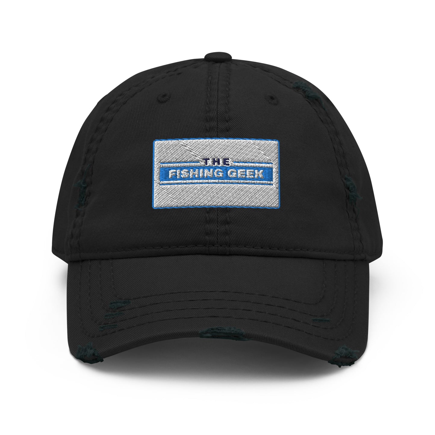 Fishing Geek Distressed Dad Hat