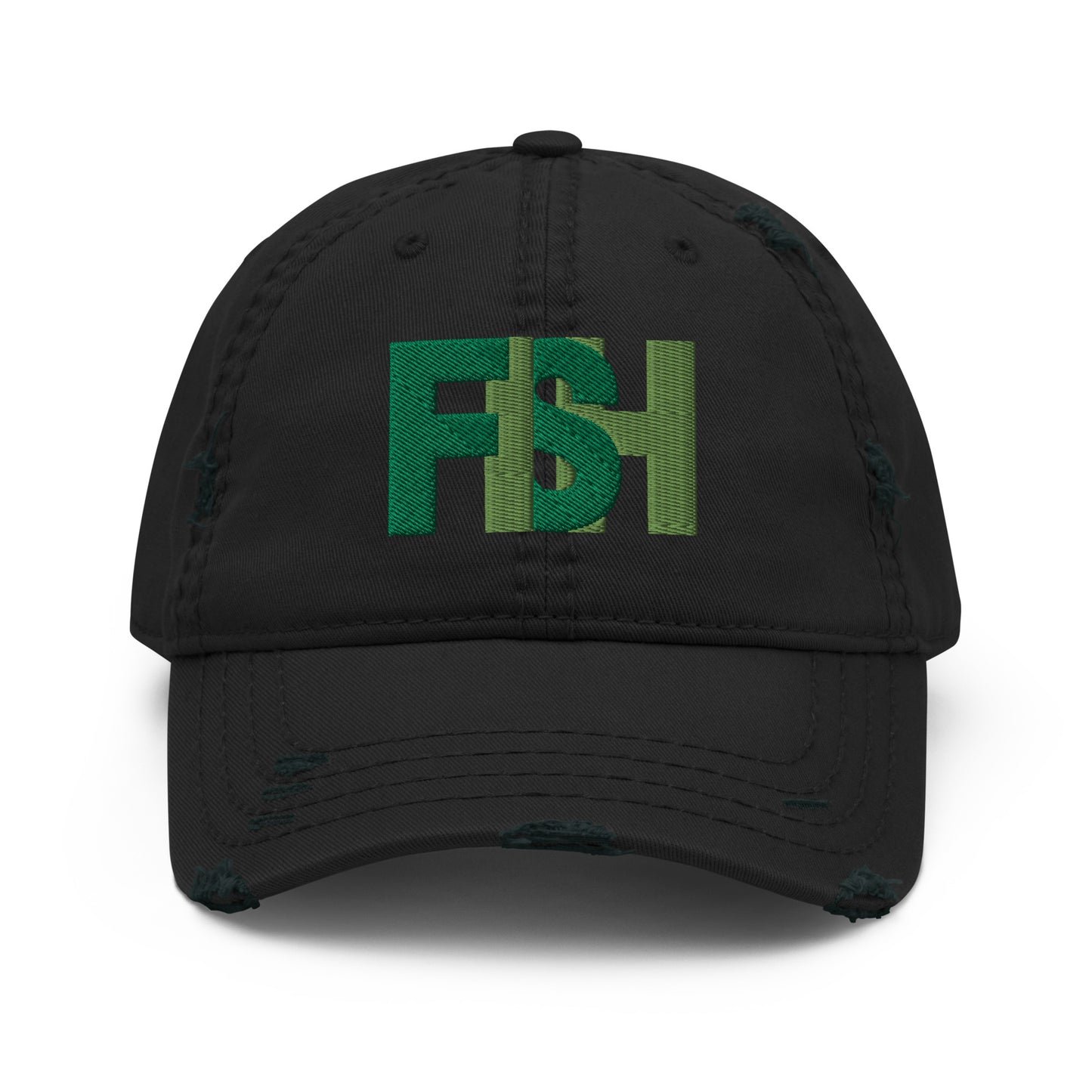 Fish Greens Distressed Dad Hat