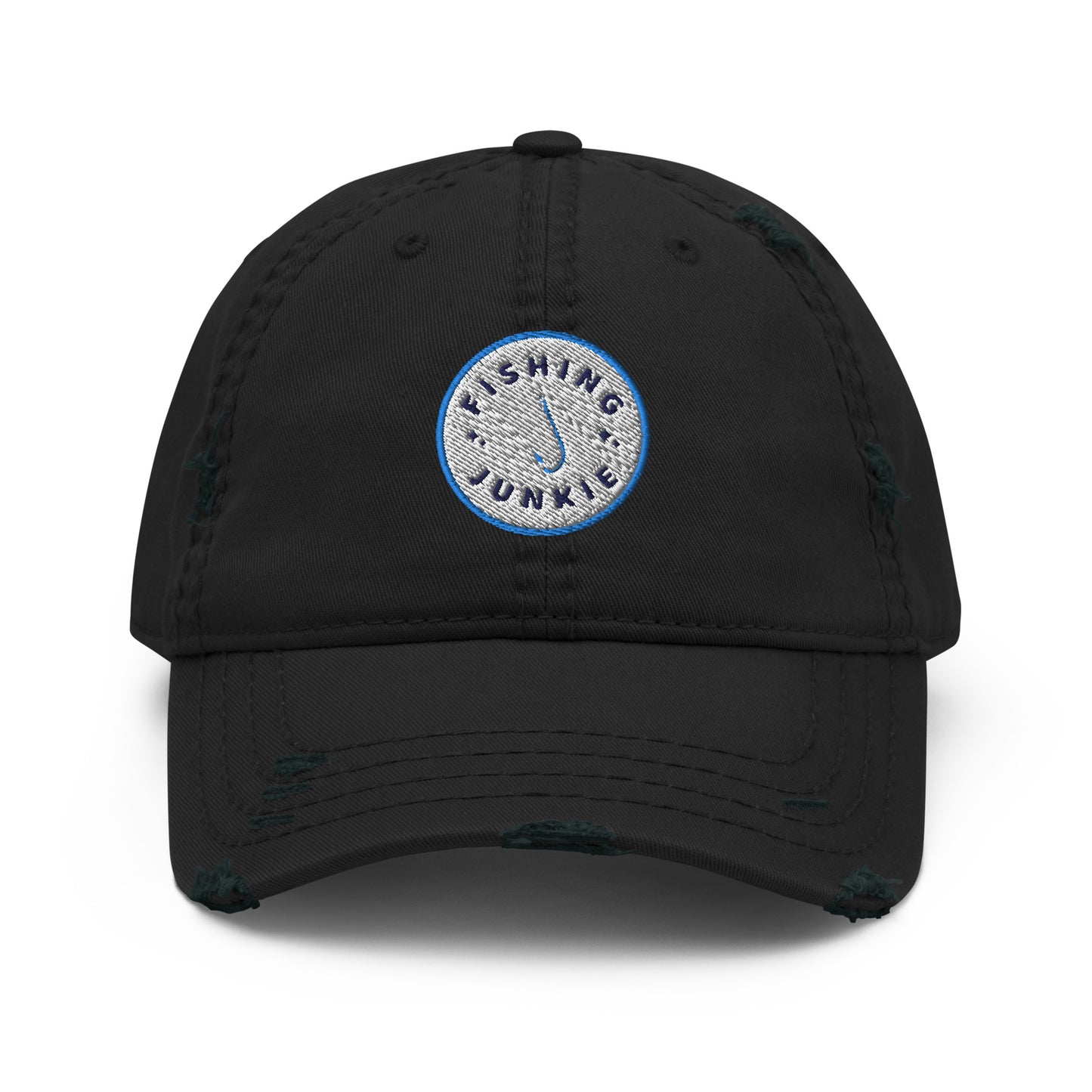 Fishing Junkie Distressed Dad Hat