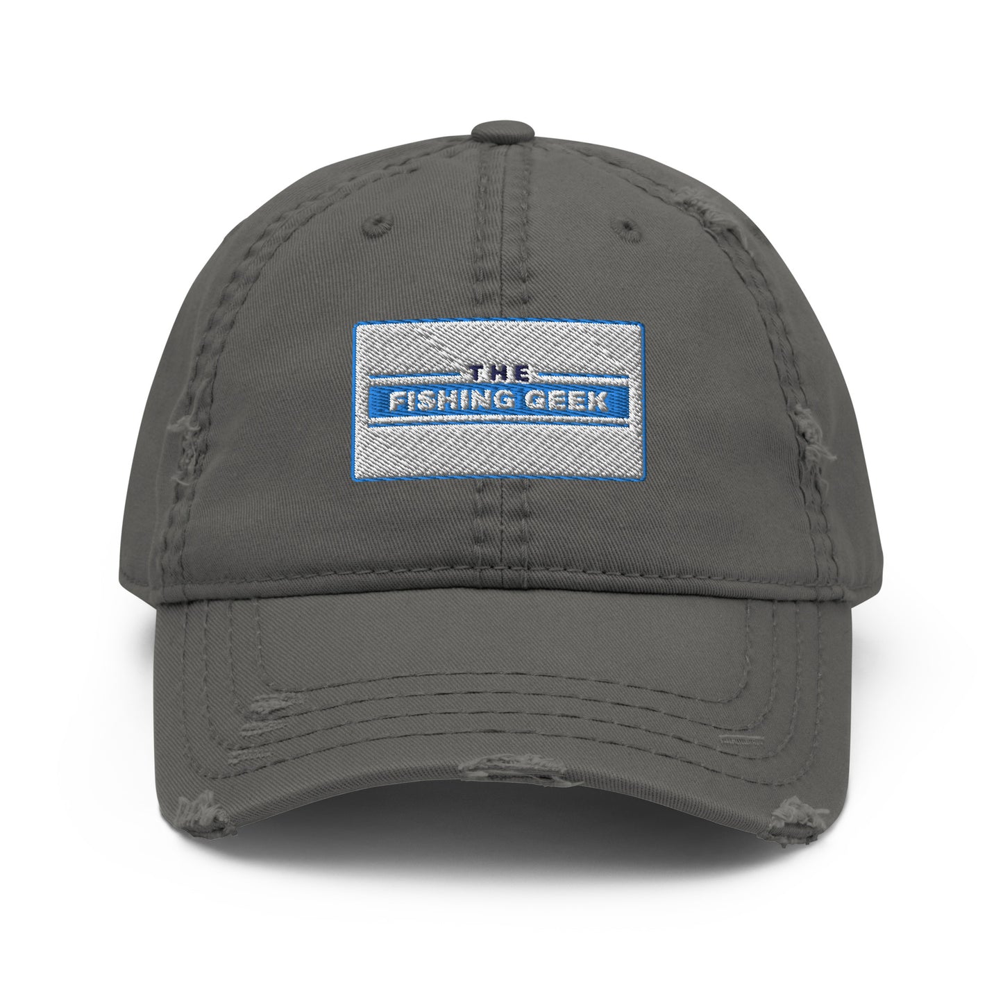 Fishing Geek Distressed Dad Hat