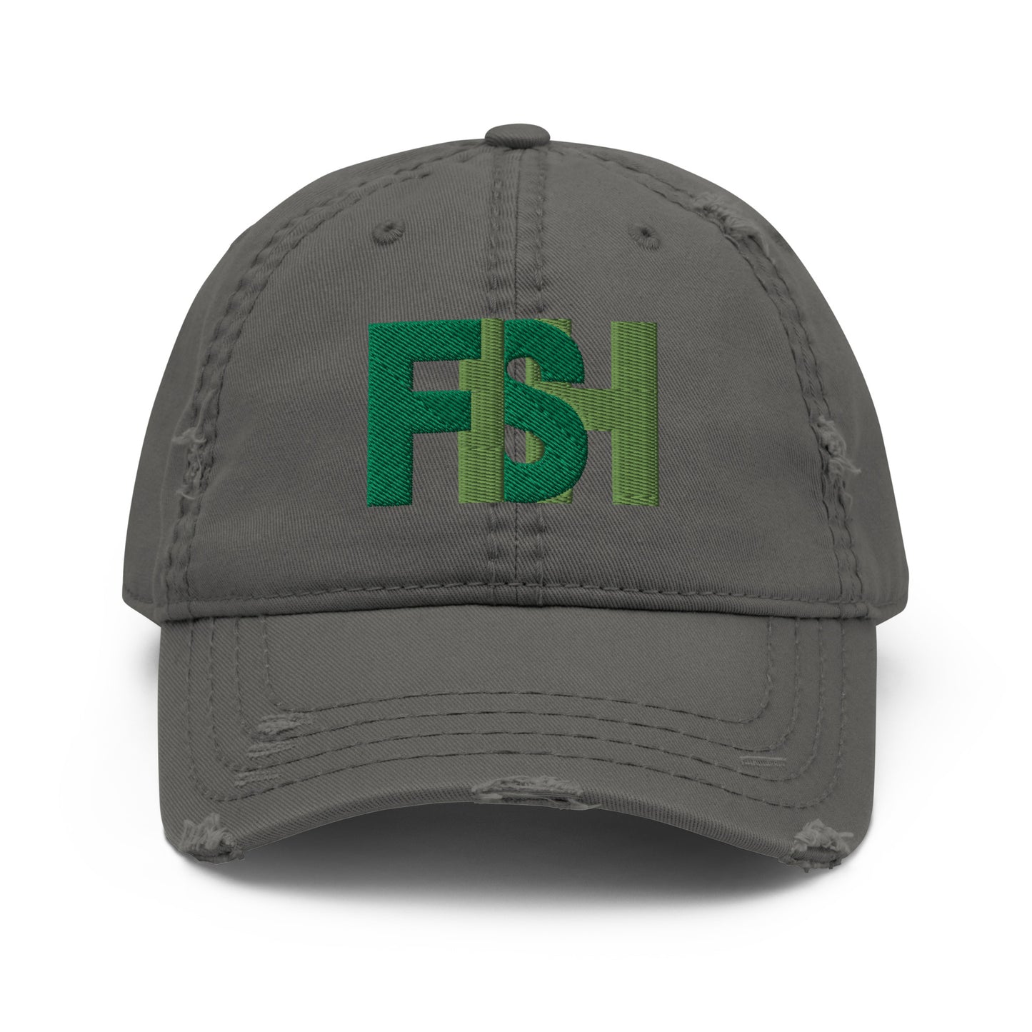 Fish Greens Distressed Dad Hat