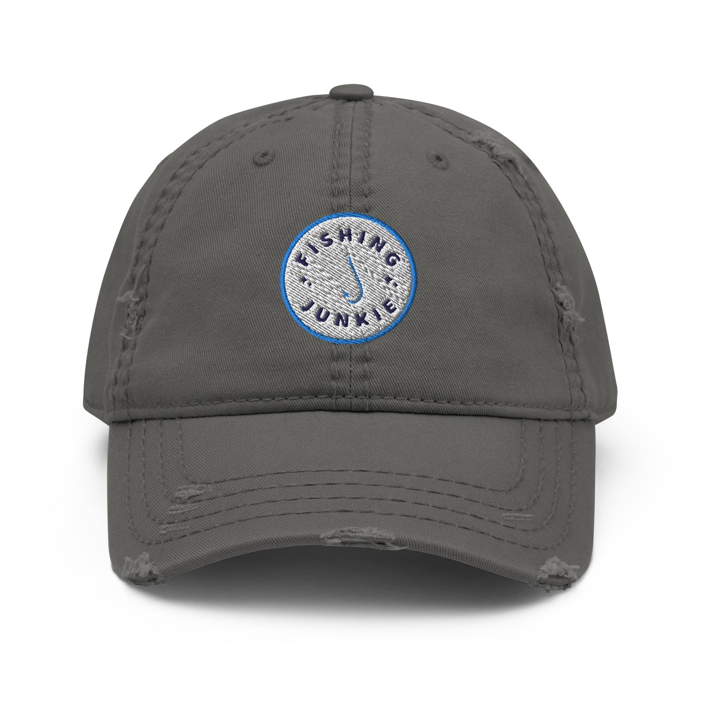 Fishing Junkie Distressed Dad Hat