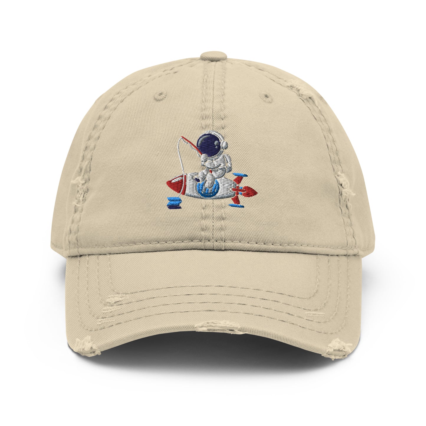 Spaceman Distressed Dad Hat