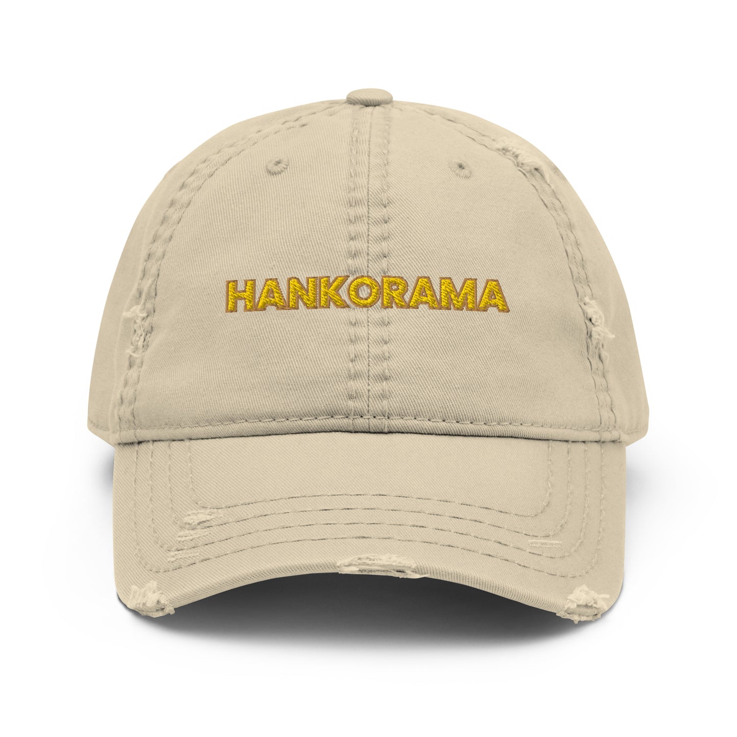 Hankorama Yellow Distressed Dad Hat