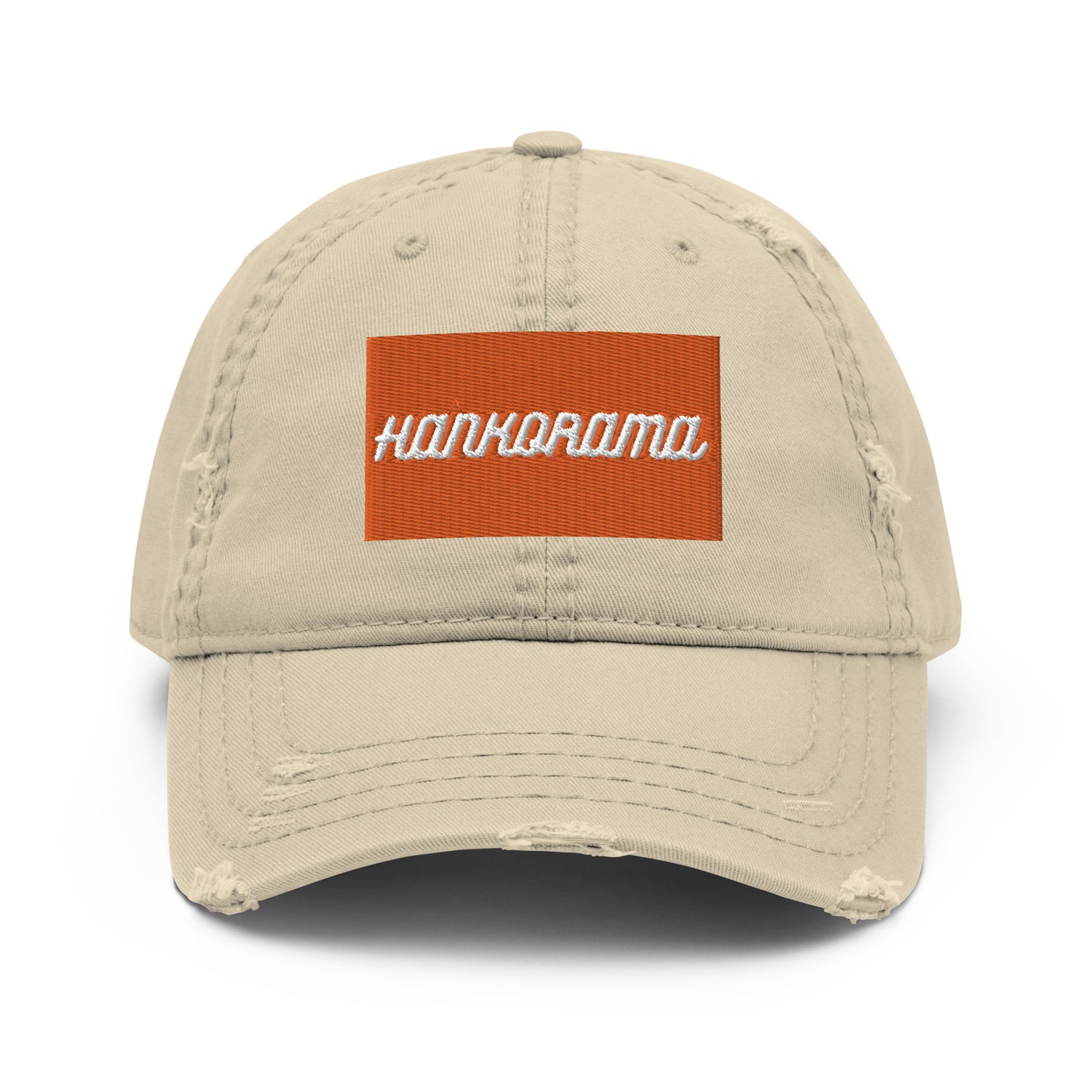 Hankorama Orange Distressed Dad Hat