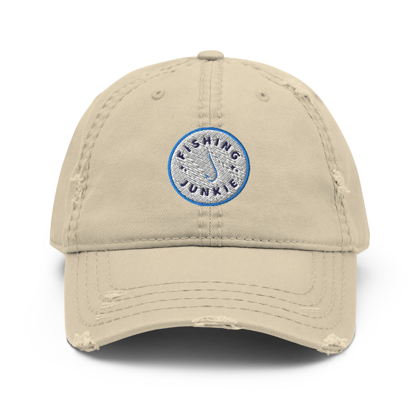 Fishing Junkie Distressed Dad Hat