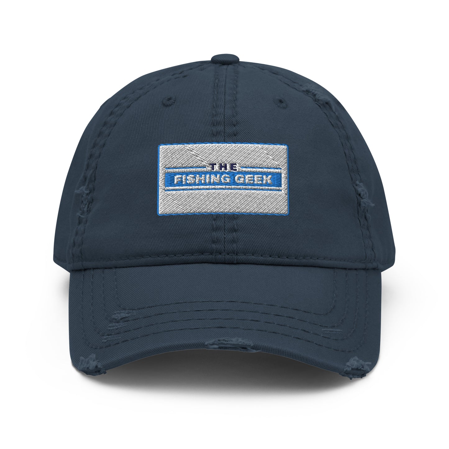 Fishing Geek Distressed Dad Hat