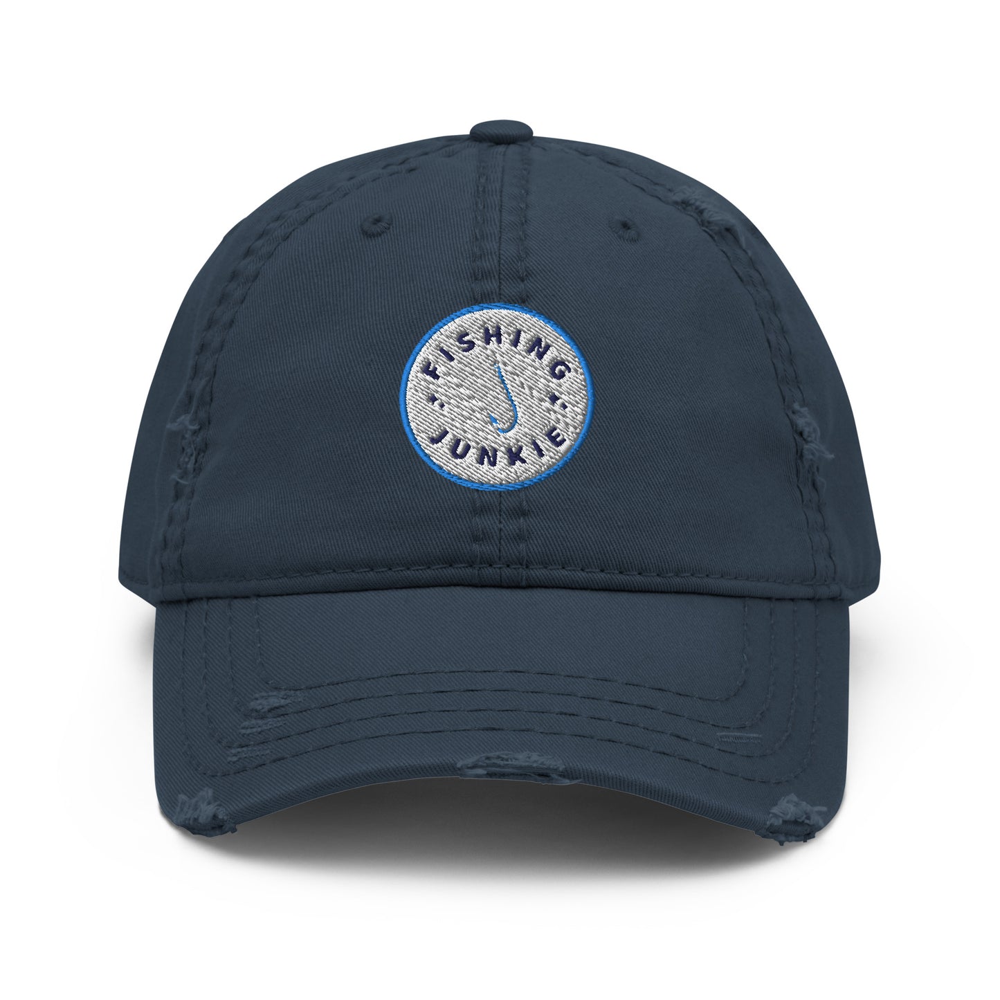 Fishing Junkie Distressed Dad Hat