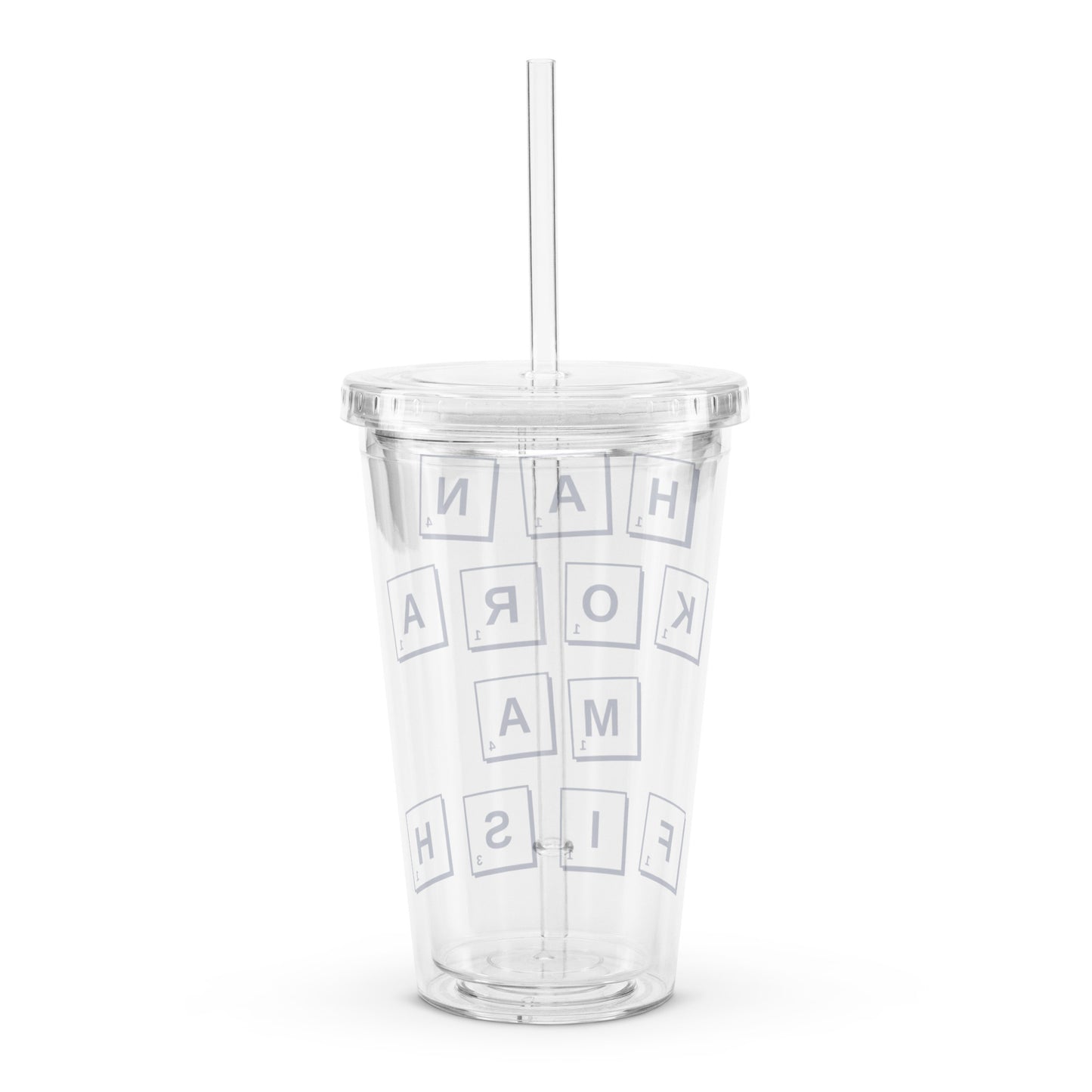 Puzzle Piece Clear plastic tumbler