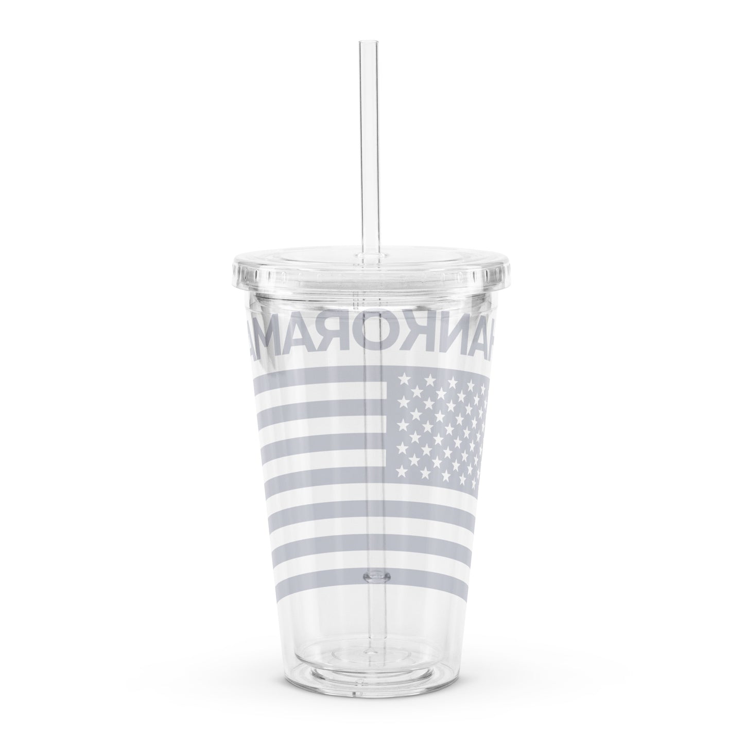 American Flag Clear plastic tumbler