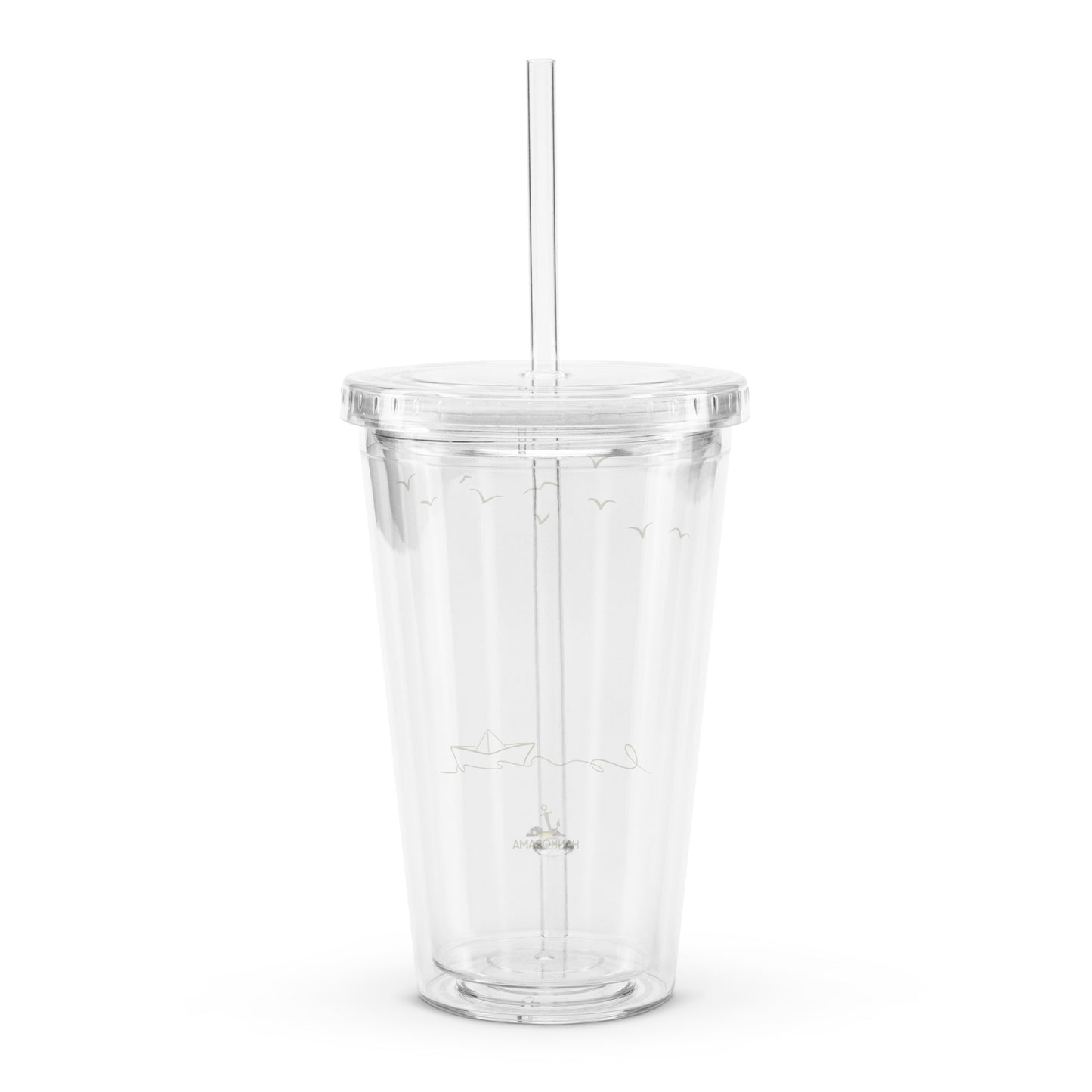 Out at Sea Clear plastic tumbler