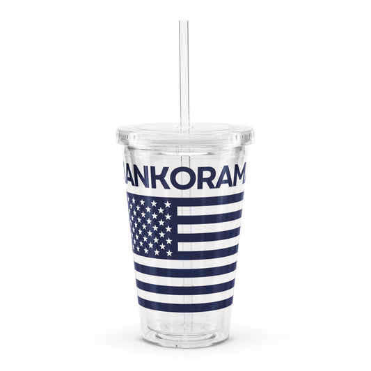 American Flag Clear plastic tumbler