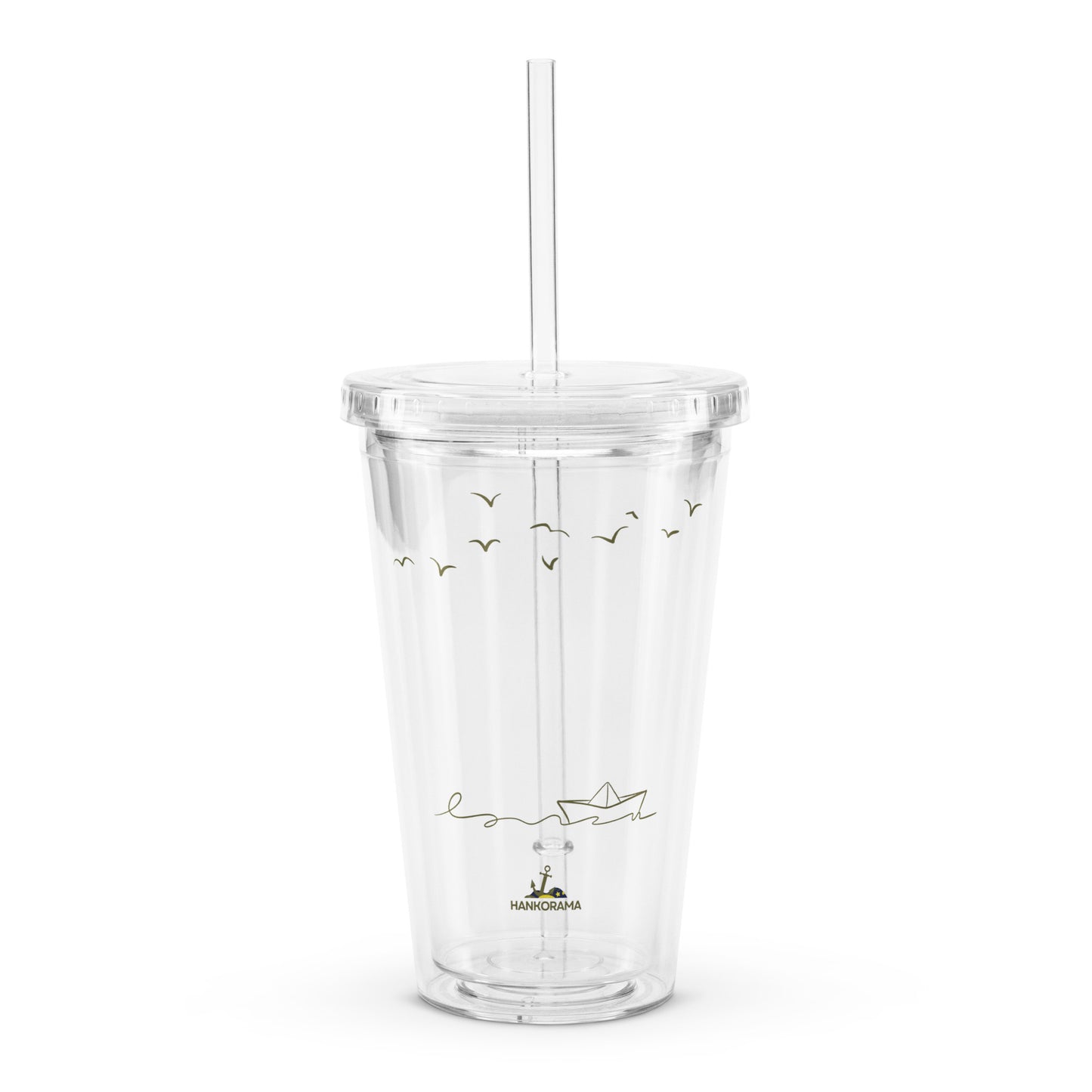 Out at Sea Clear plastic tumbler