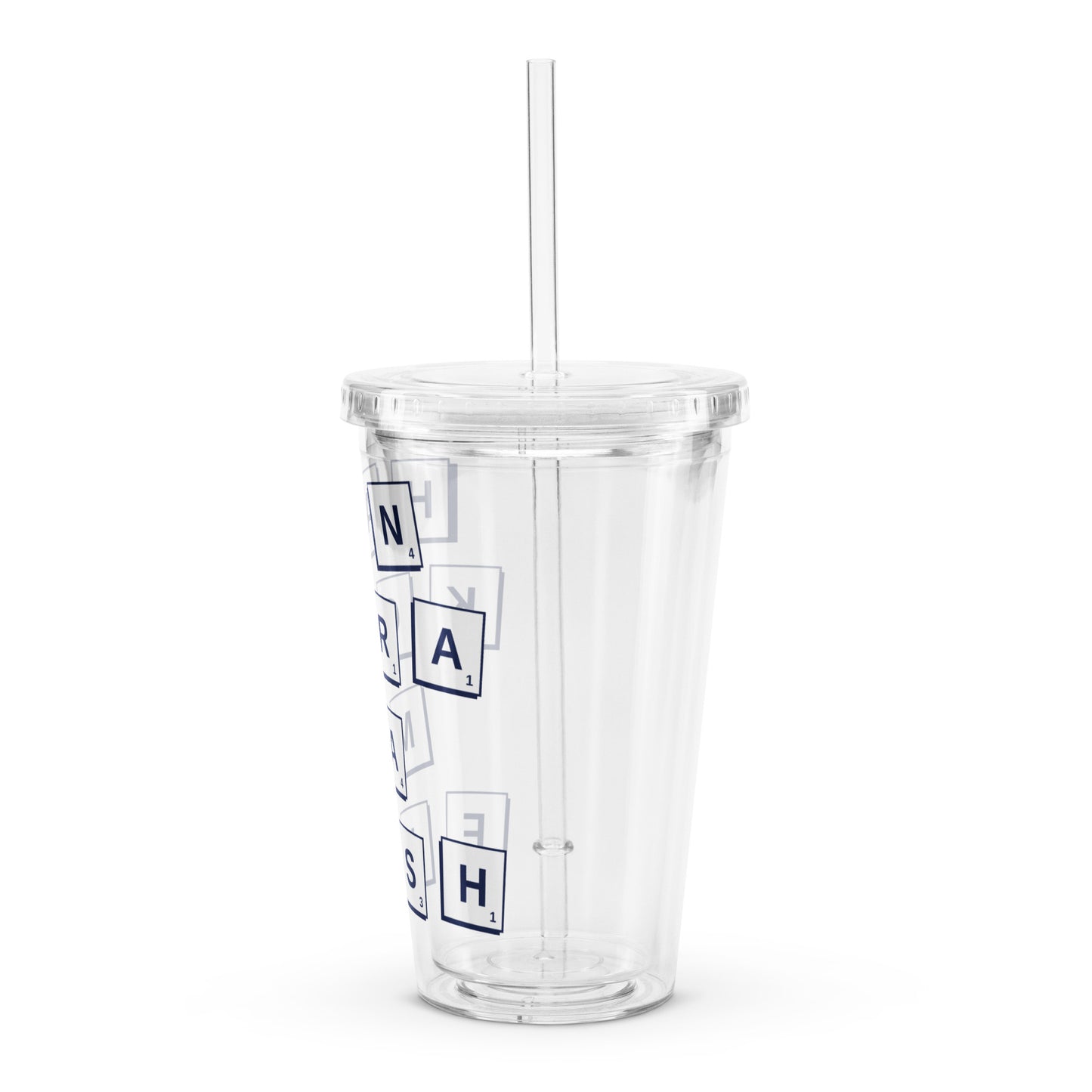 Puzzle Piece Clear plastic tumbler