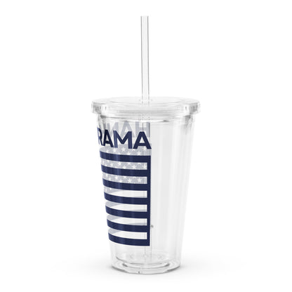 American Flag Clear plastic tumbler