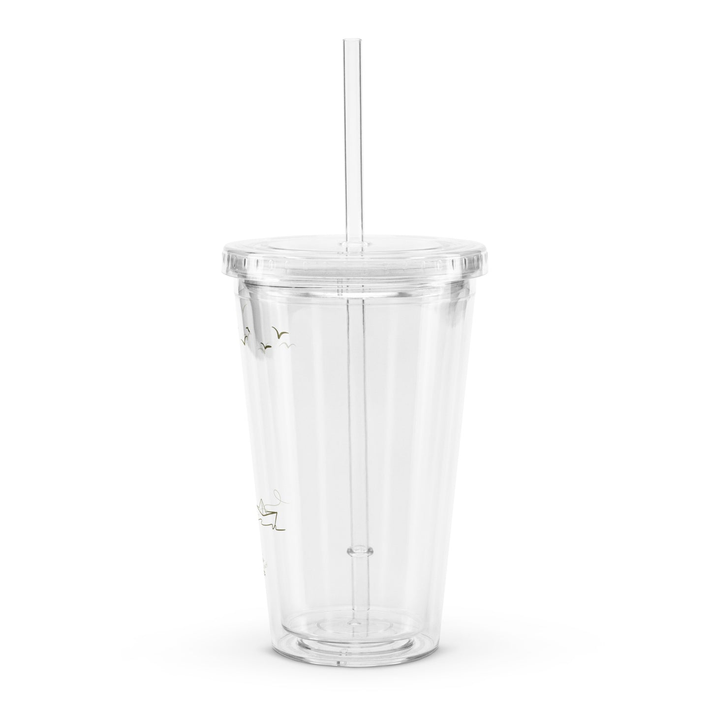 Out at Sea Clear plastic tumbler