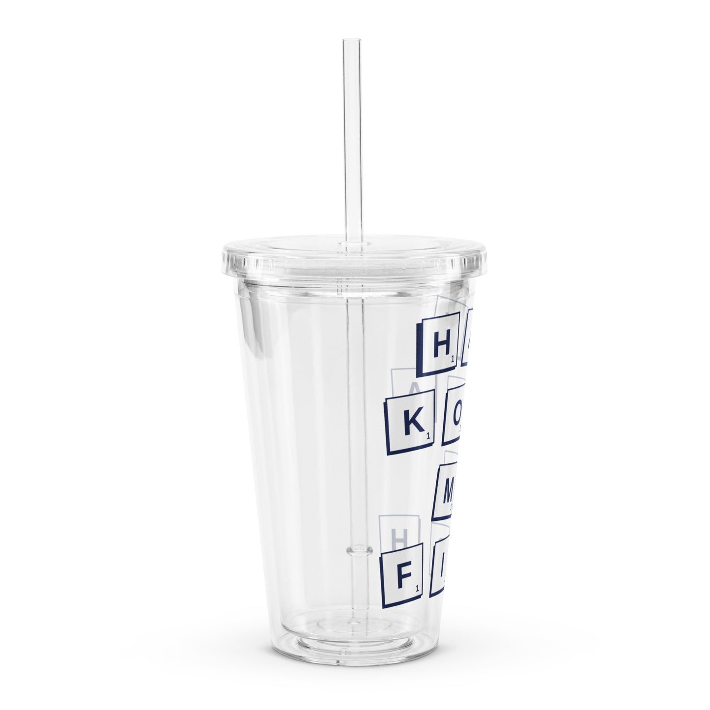 Puzzle Piece Clear plastic tumbler