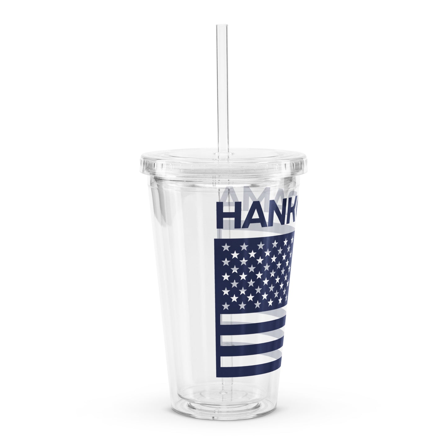 American Flag Clear plastic tumbler