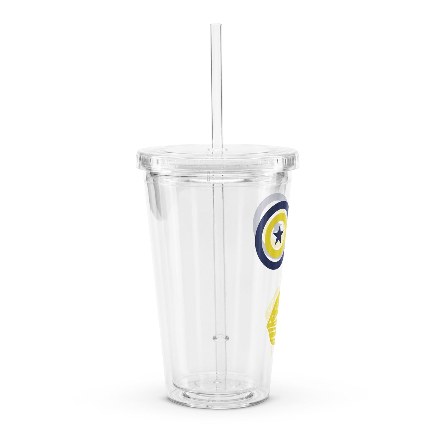 American Face Clear plastic tumbler