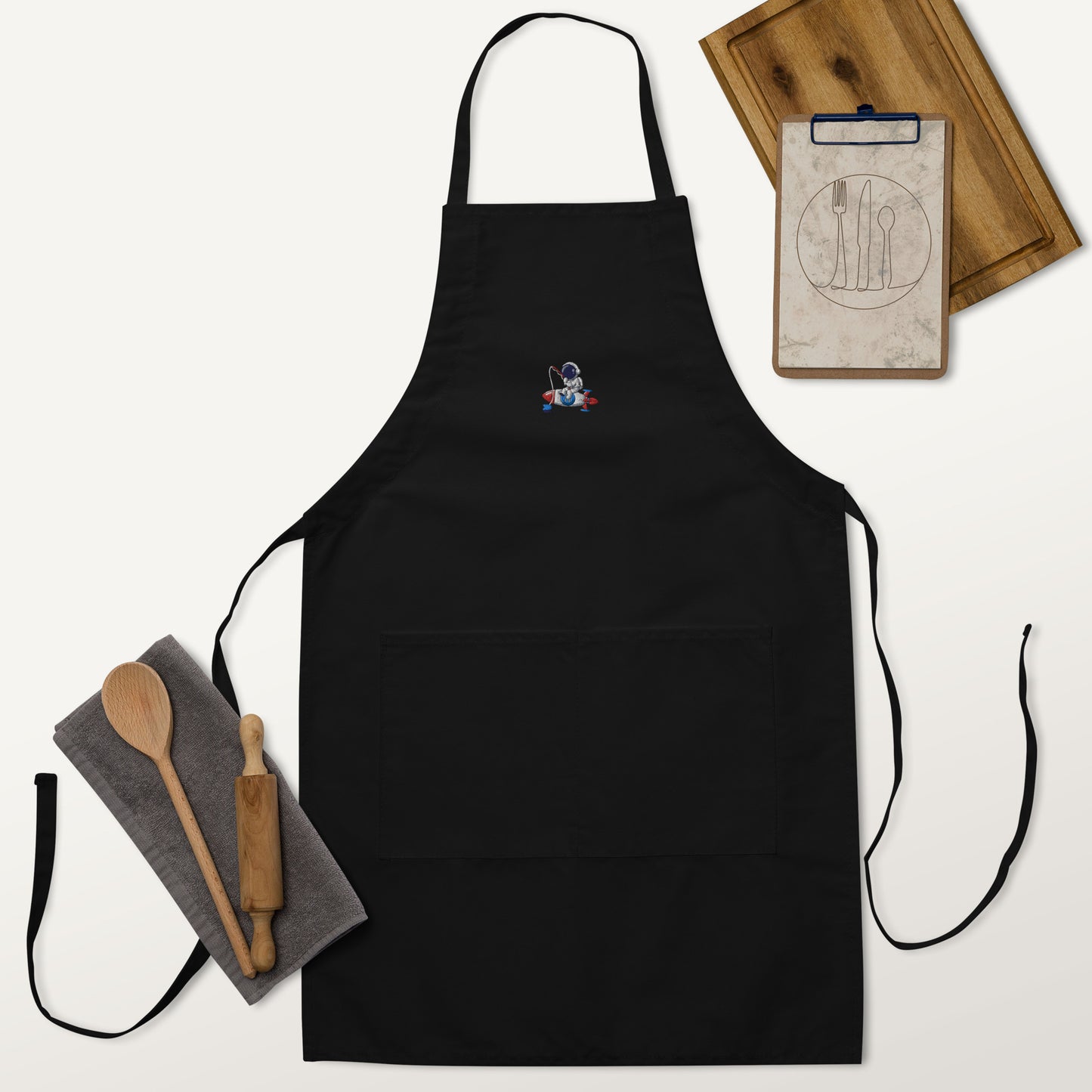 Spaceman Embroidered Apron