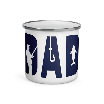 Dad Fishing Enamel Mug