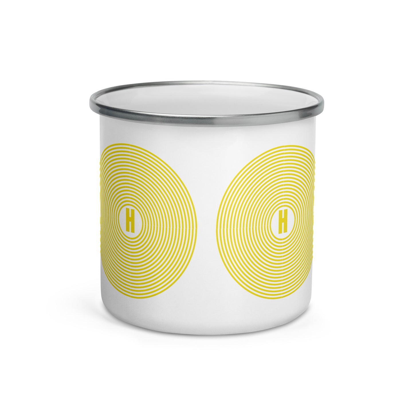 Round Shaped H Enamel Mug