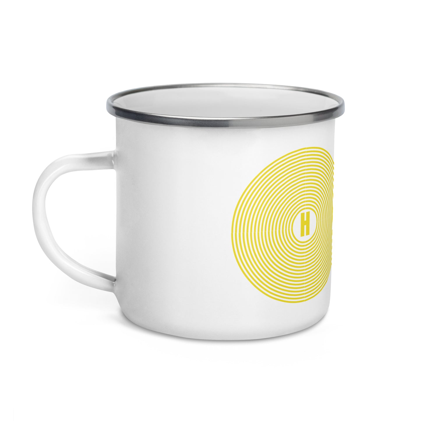 Round Shaped H Enamel Mug