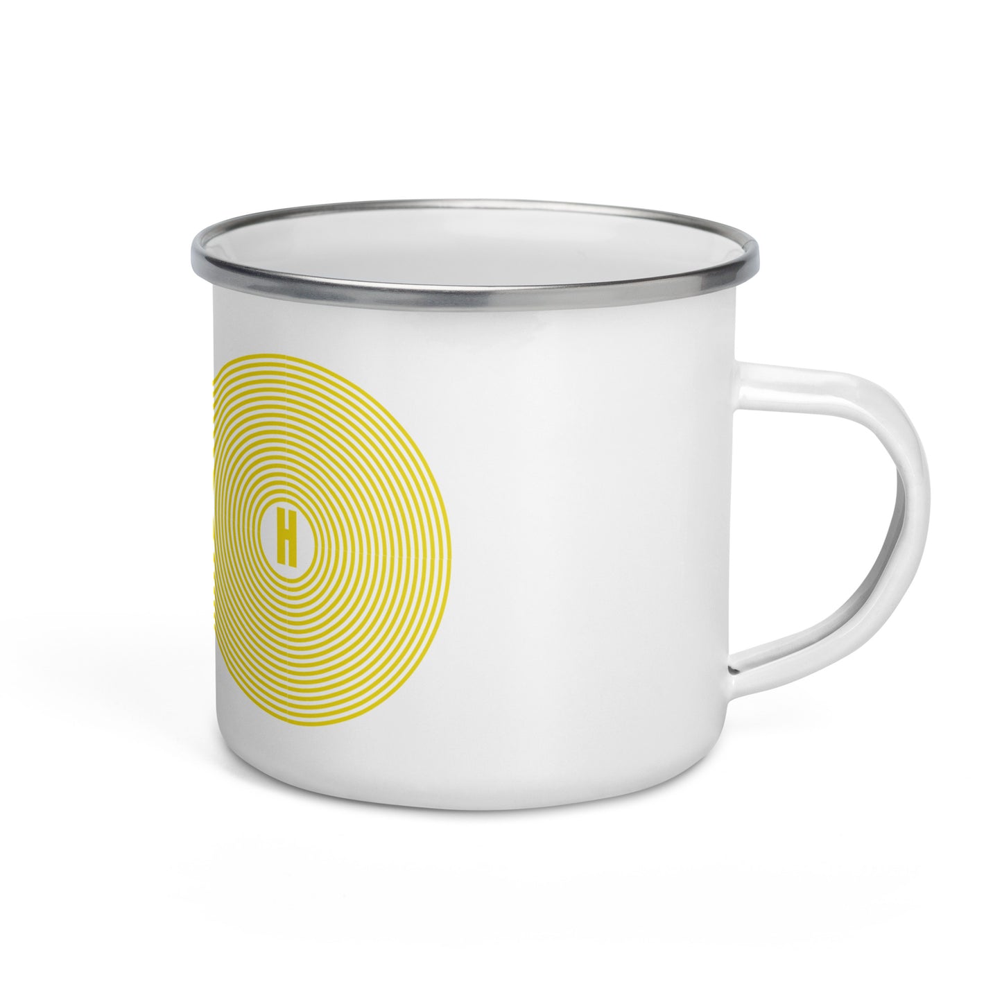 Round Shaped H Enamel Mug