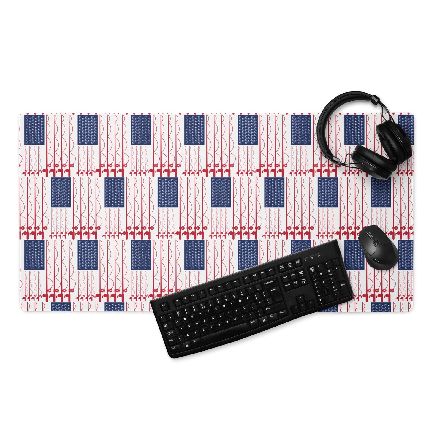 USA Flag Fishing Gaming Mouse Pad