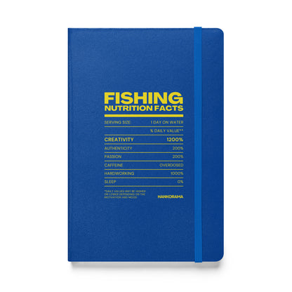 Fishing Nutrition Facts Hardcover Bound Notebook