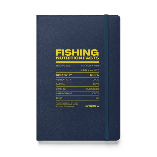 Fishing Nutrition Facts Hardcover Bound Notebook