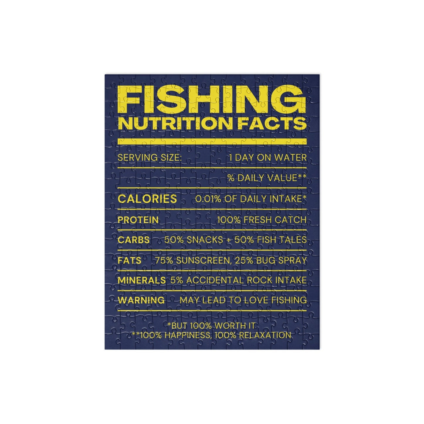 Fishing Nutrition Facts Jigsaw Puzzle