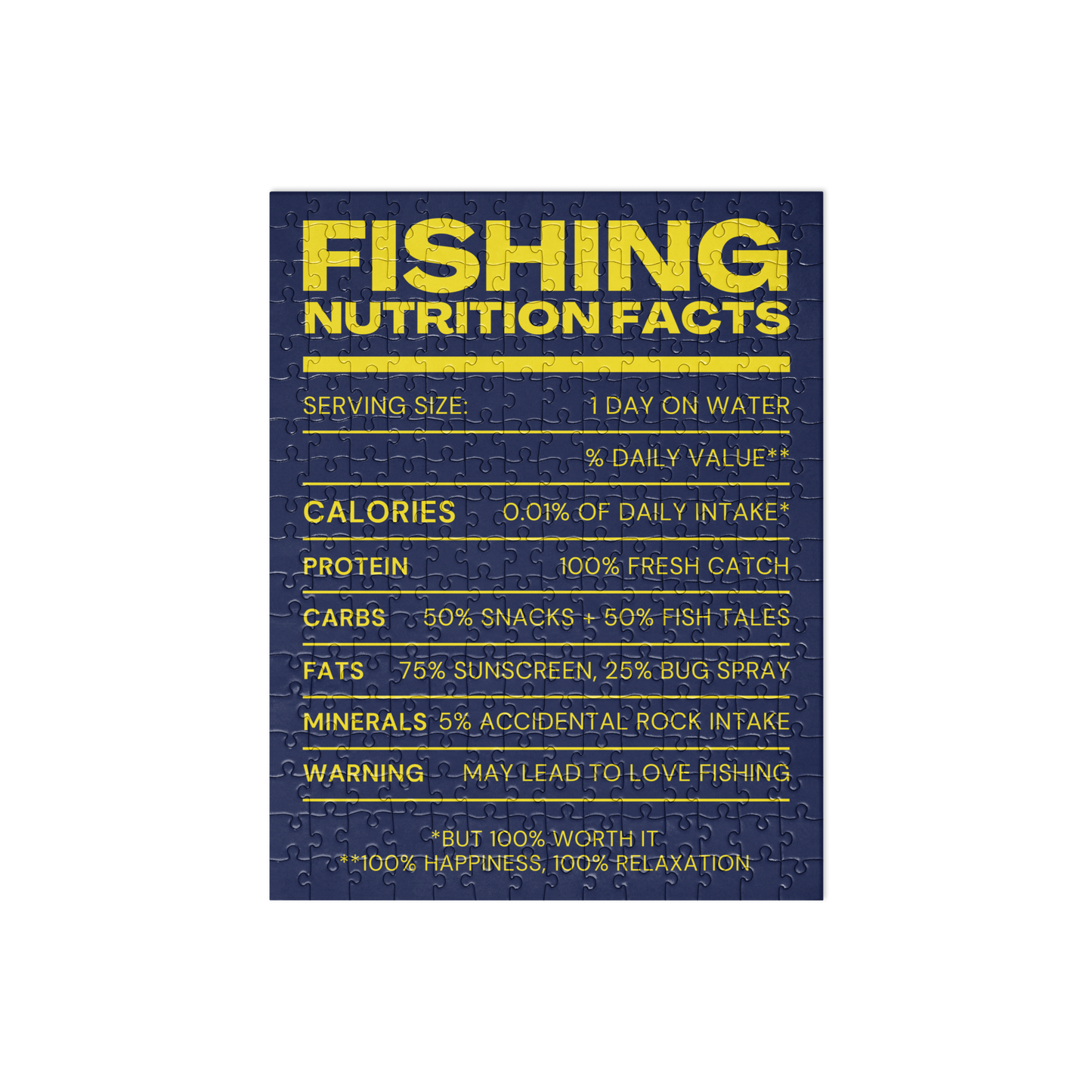 Fishing Nutrition Facts Jigsaw Puzzle