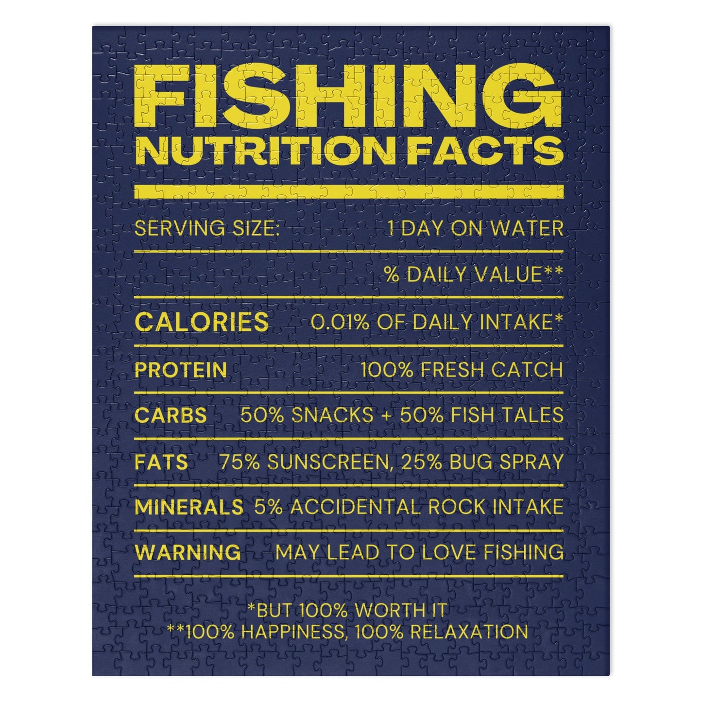 Fishing Nutrition Facts Jigsaw Puzzle