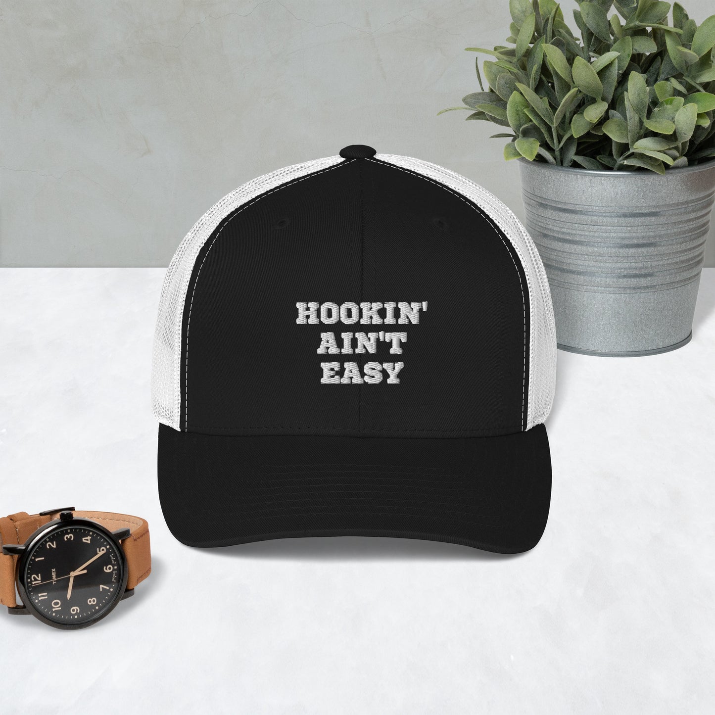 Hookin' Ain't Easy Trucker Cap