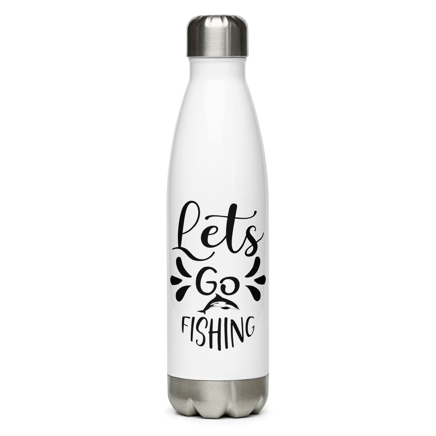 Let's Go Fishing Stainless steel Water Bottle