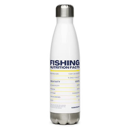 Fishing Nutrition Facts Stainless steel water bottle